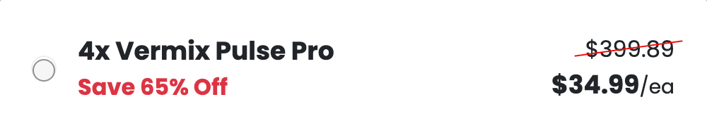 Vermix Pulse Pro 65% Discount For Four Package