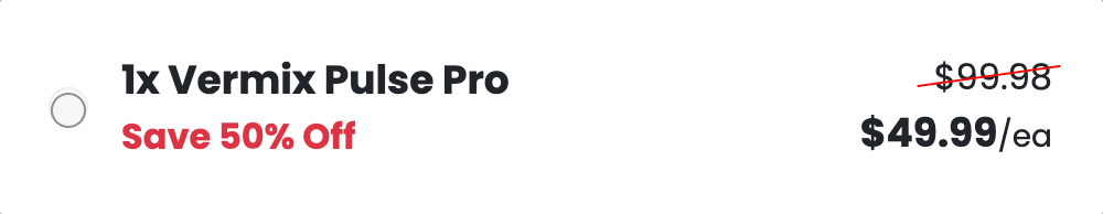 Vermix Pulse Pro 50% Discount For Single Package